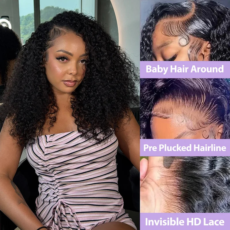 Human Hair Short Bob Wigs with 13x4, 13x6, 5x5 Lace & Deep Wave Options