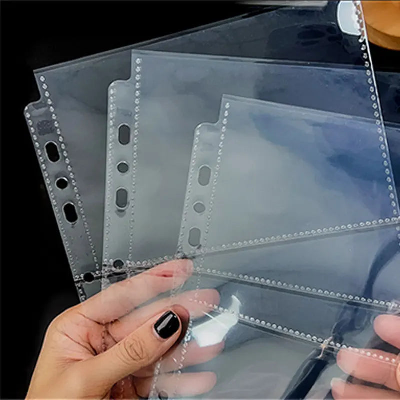 A5 Photo Album Binder with Transparent Sleeves for DIY Scrapbooking and Card Storage