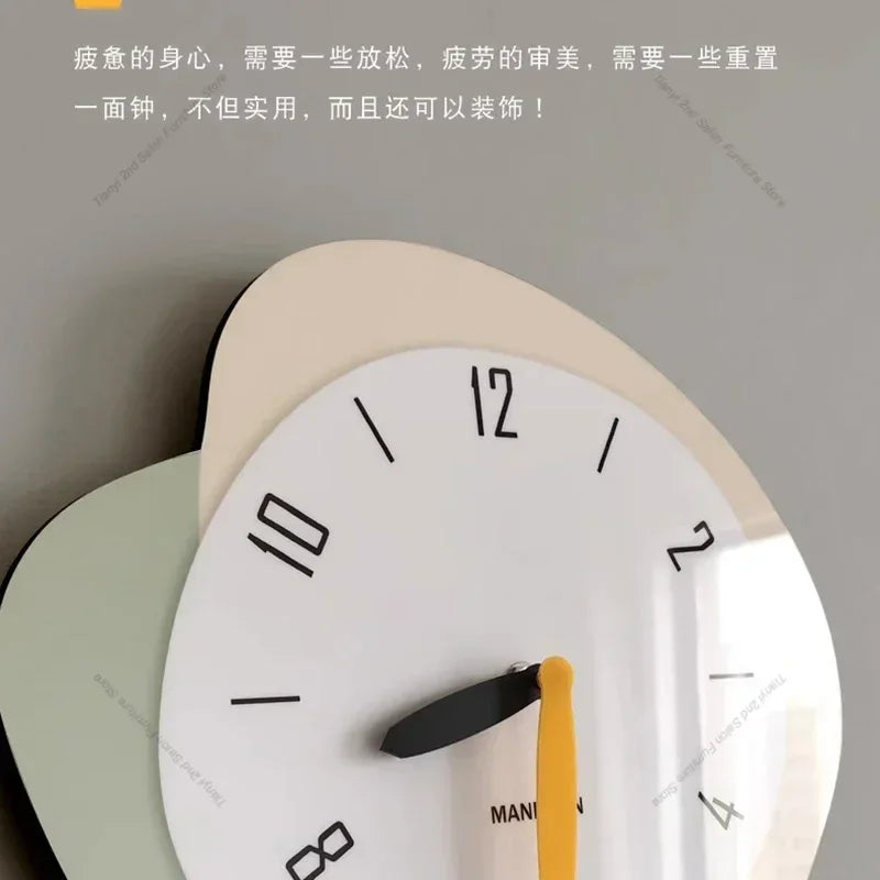 Elegant Wooden Silent Wall Clock - Modern Home Decor for Living Room