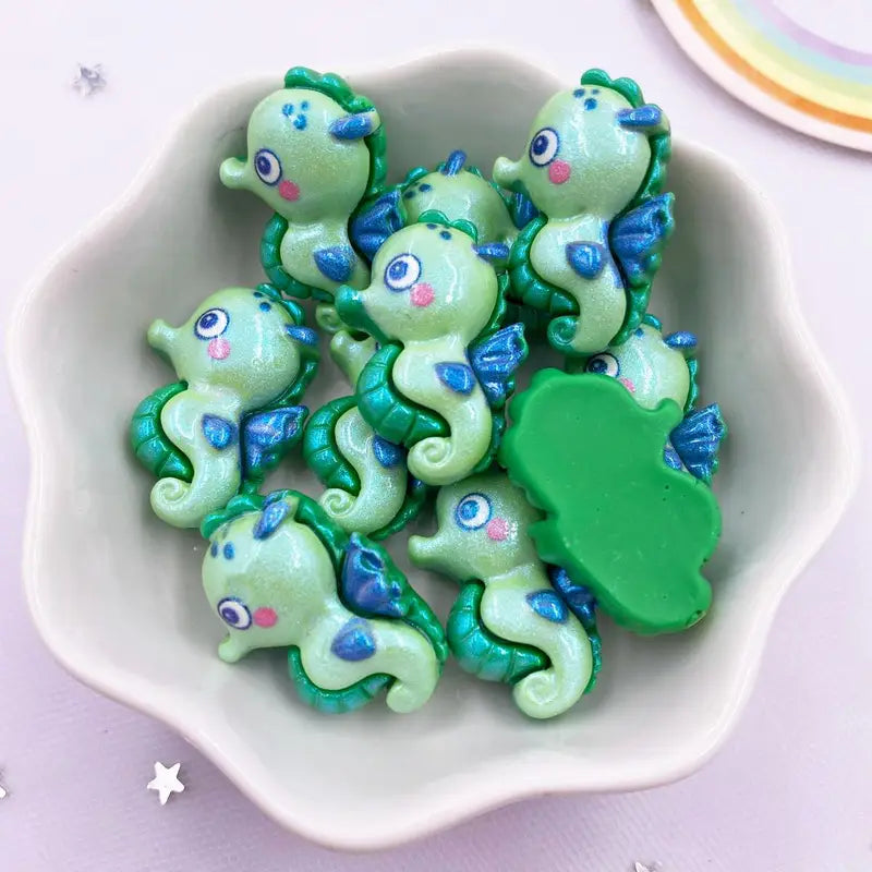 12pcs Colorful Resin Ocean Animal Figurines for Scrapbooking & Crafts
