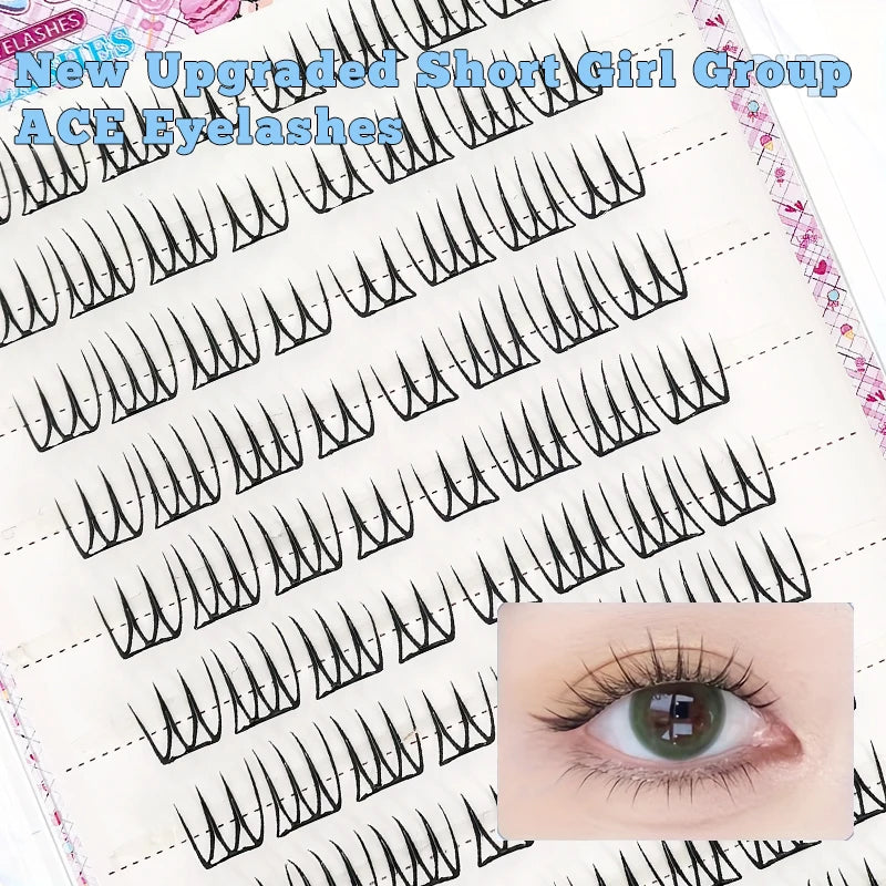 Self-Adhesive U-Shape Wispy False Eyelashes for Natural Volume & Length