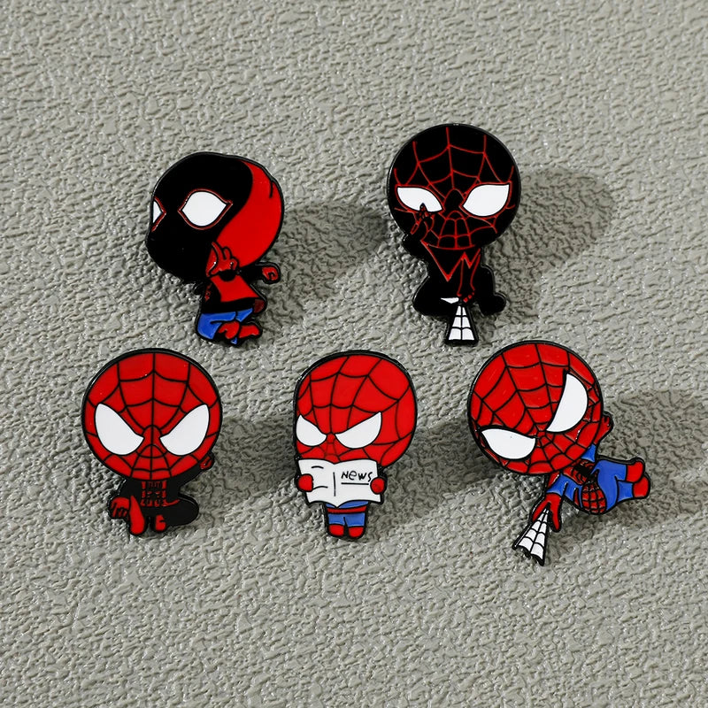 Creative Cartoon Spider-Man Enamel Brooch Pin Jewelry Accessory