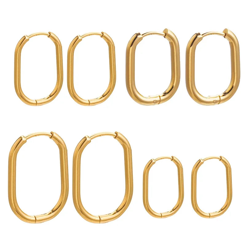 6PCS Stainless Steel Rectangle Earrings Ear Hooks Jewelry Findings for DIY Components