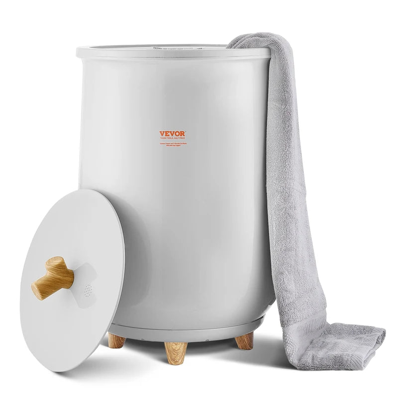 20L Heated Towel Warmer Bucket with LED Light & Auto Shut-Off for SPA & Home