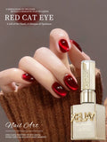 Crystal Glass Bead Nail Polish Set - Multicolor Cat's Eye Gel UV/LED 15ml for DIY Nail Art