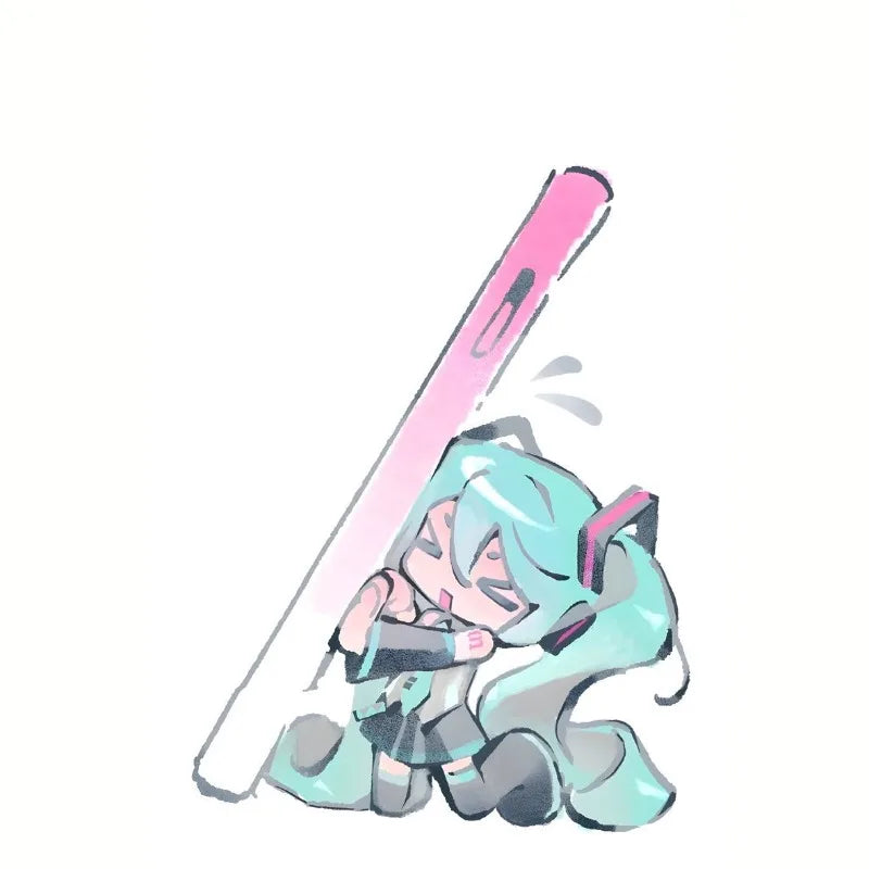 Cute Hatsune Miku Acrylic Phone Stand Desktop Ornament Cartoon Figure Gift