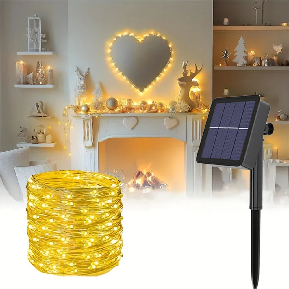 Outdoor Solar String Lights 4m-32m RGB Fairy Light Garden Decoration