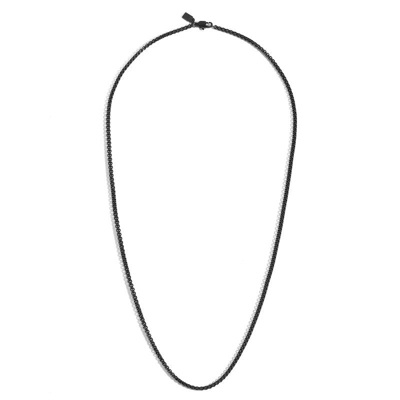 Minimalist Stainless Steel Necklace Box Chain Men & Women Jewelry