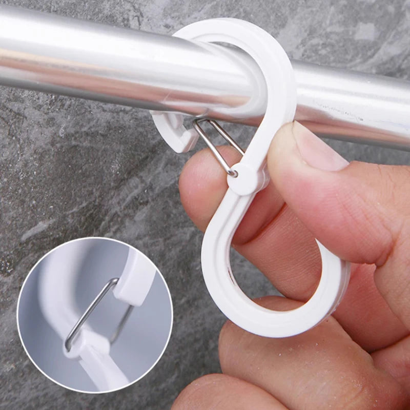 8-Pack S-Shape Hanger Hooks for Kitchen & Home Organization - Durable & Windproof