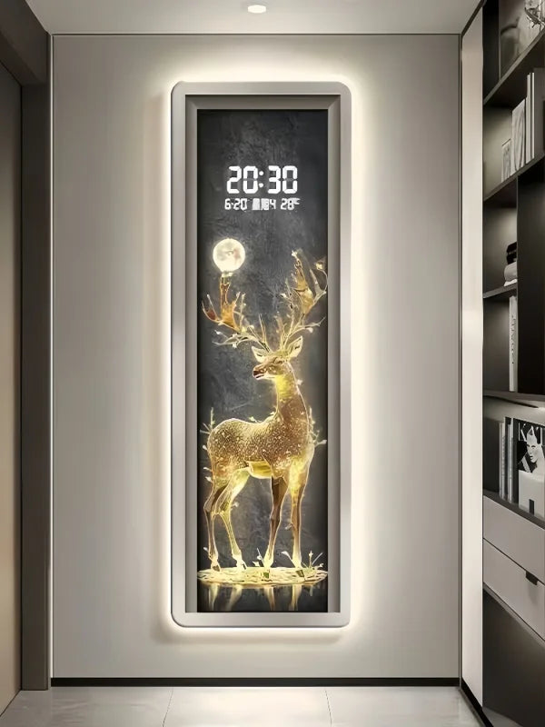 Modern LED Wall Clock for Living Room Bedroom and Hallway Decor