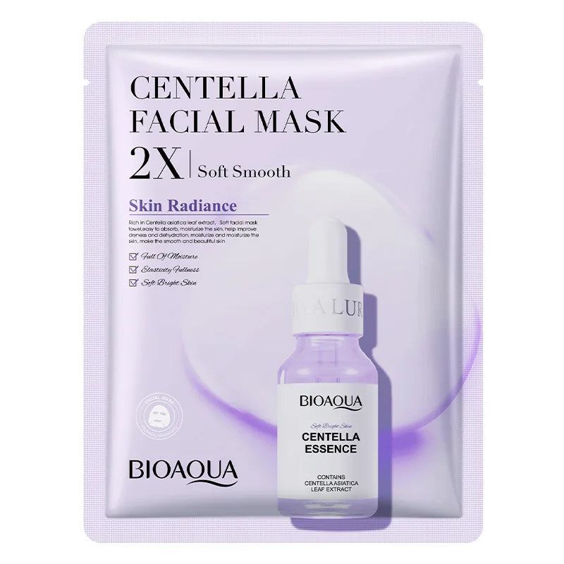 20pcs Collagen & Centella Face Masks with Hyaluronic Acid for Moisturizing & Refreshing Skin Care