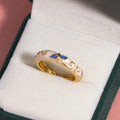 Vintage Enamel Flower Adjustable Ring for Women Wedding Jewelry