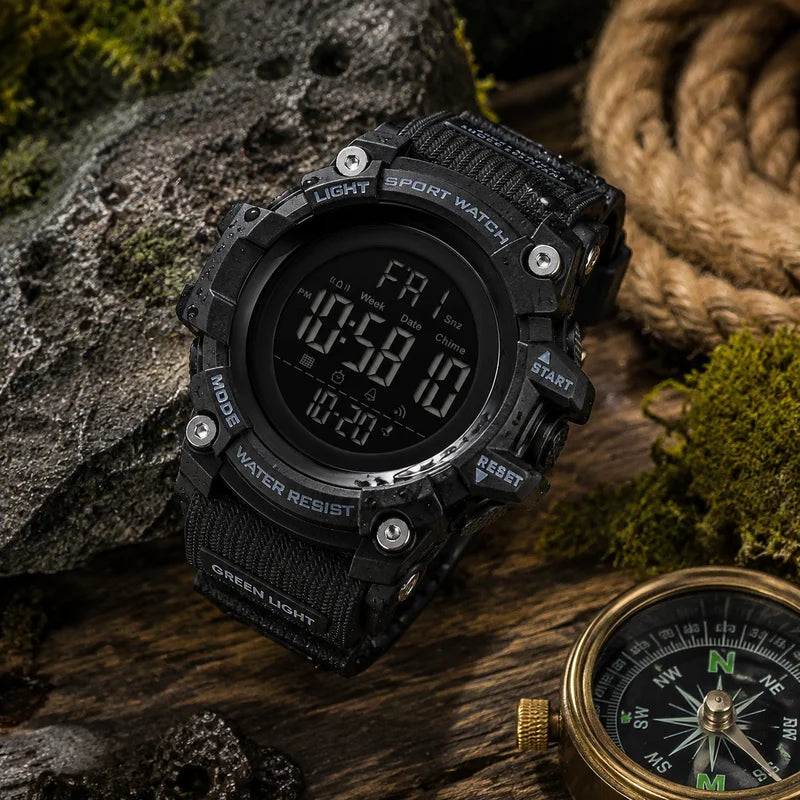 Digital Sport Watch Men Waterproof Shockproof Stopwatch with LED Backlight