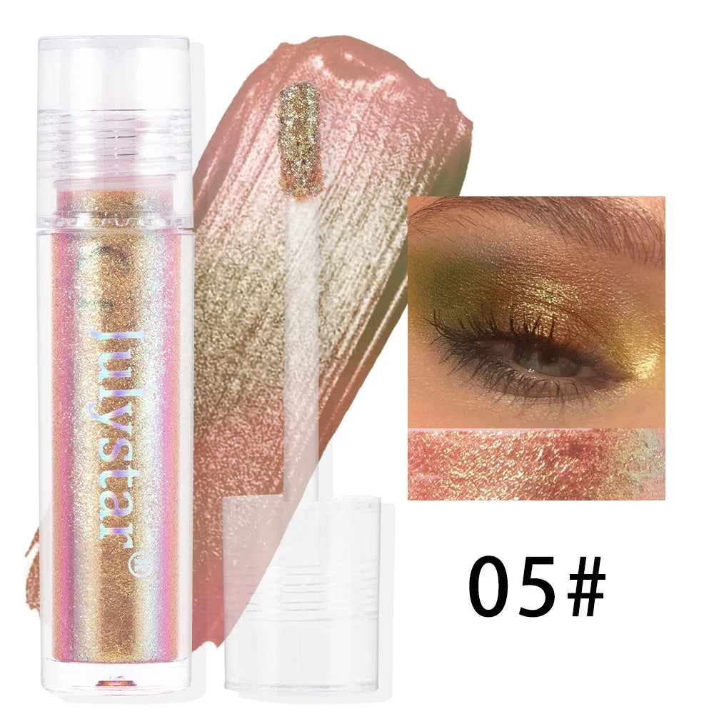 Color Changing Liquid Eyeshadow with Holographic Glitter - Highly Pigmented & Long-Lasting