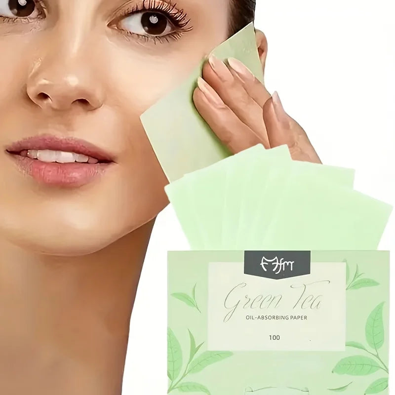 Portable Facial Oil Blotting Papers - Oil Control & Shine-Reducing Sheets
