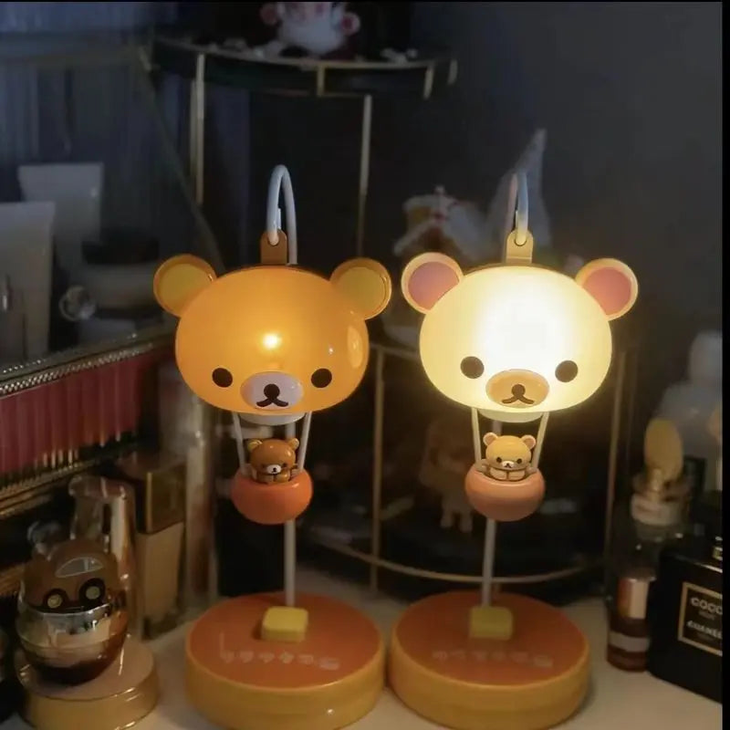 Cute Rilakkuma Bear Table Lamp Night Light Desk Decor for Bedroom & Nightstand