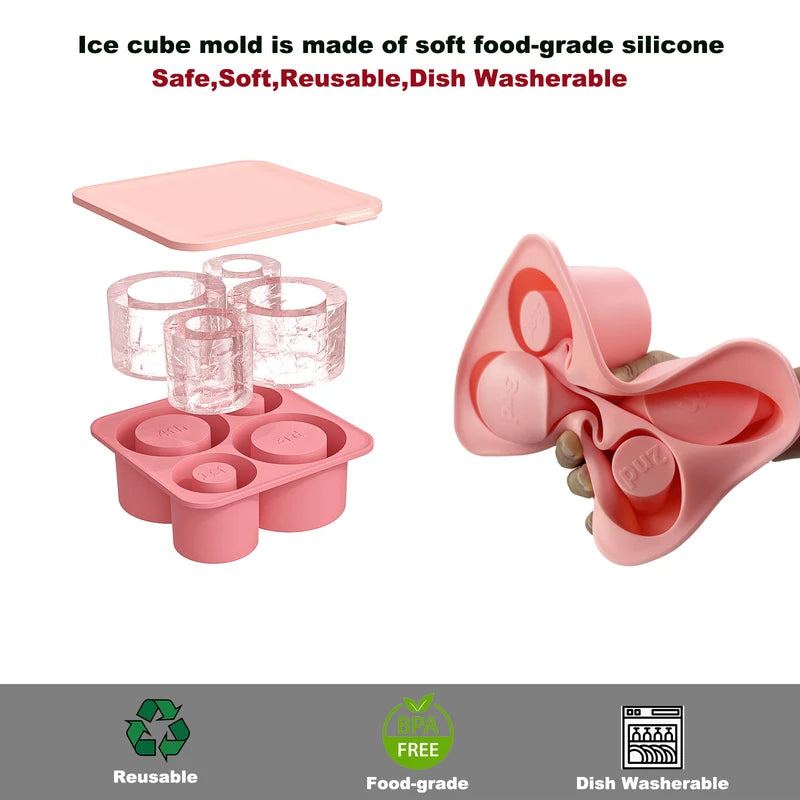 Silicone Ice Cube Mold for Stanley Tumblers 20oz-40oz with Lid