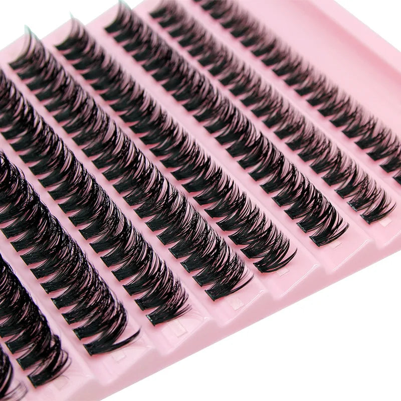 200 Pcs Volume Cluster Eyelashes False Lashes Russian Style Makeup Tool