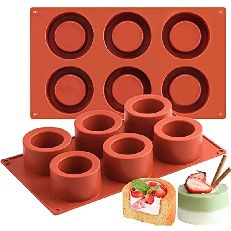 Round Silicone Cake Mold for Baking, Mousse & Soap Crafts