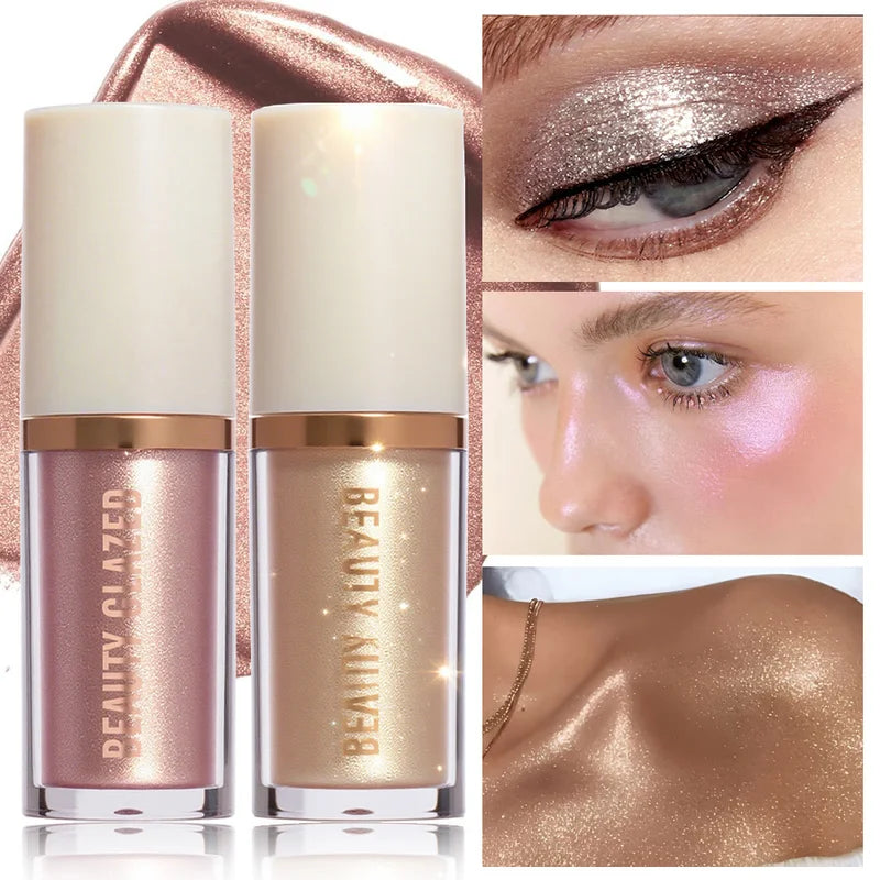 3-Piece Liquid Makeup Set Contour Highlighter Blush Waterproof Long-Lasting Finish