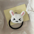 Cute Plush Bunny Hair Tie Set for Girls and Students - All Colors Available