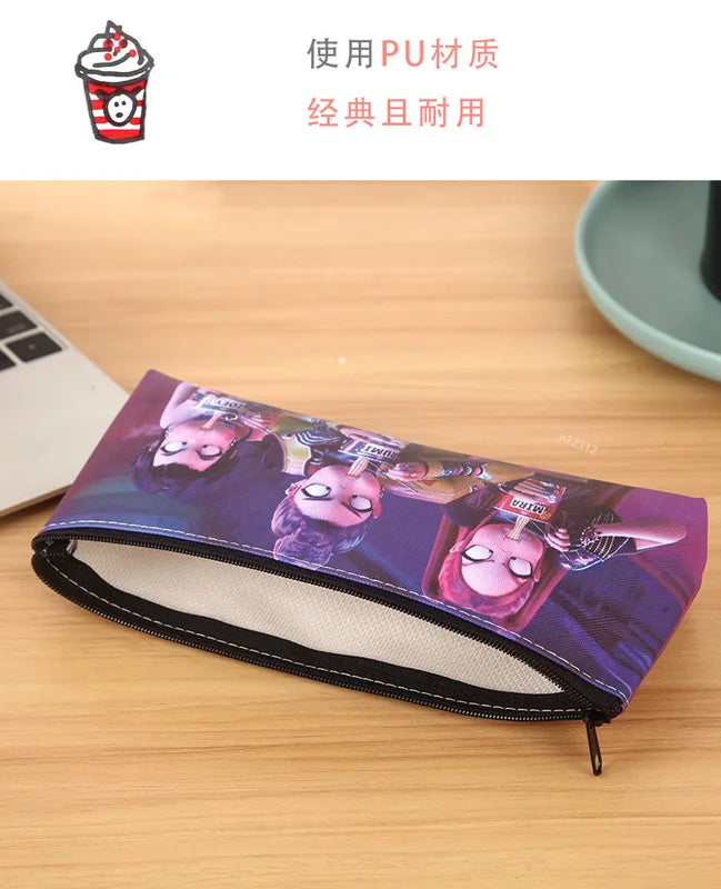Anime Style Pencil Bag for Kids Large Capacity Stationery Organizer Gift