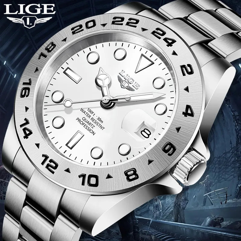 Men's Luxury Sport Watch Waterproof Full Steel Quartz Military Watch