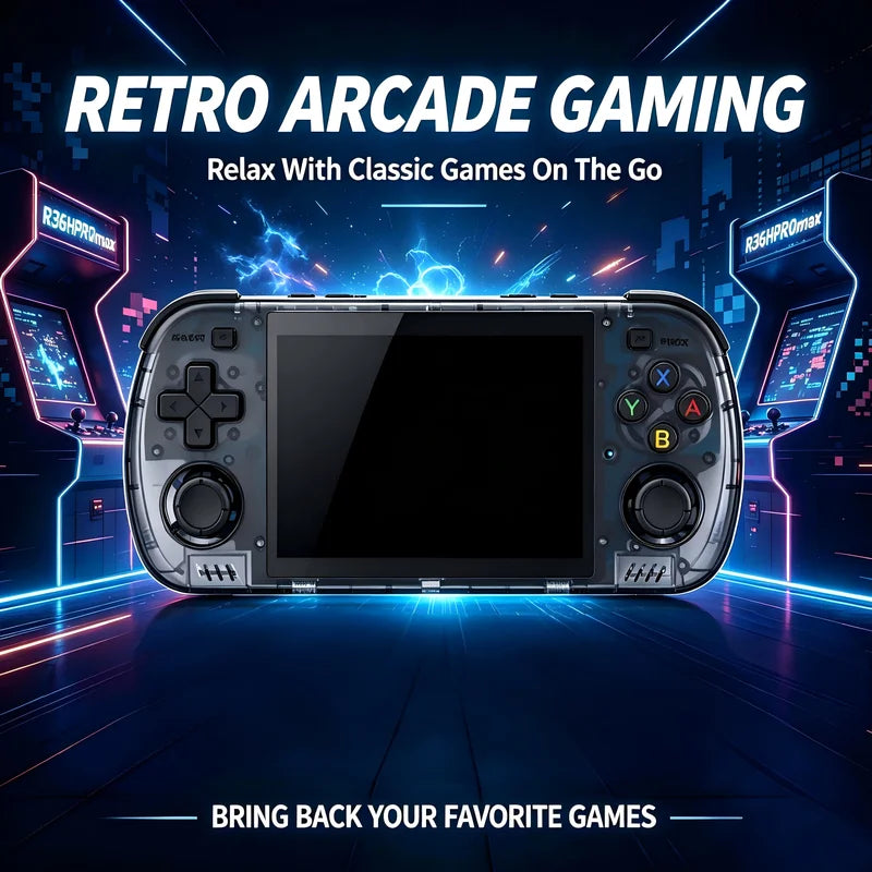 4.2 Inch Retro Handheld Game Console with Big Screen - Portable Video Player & Gaming Device