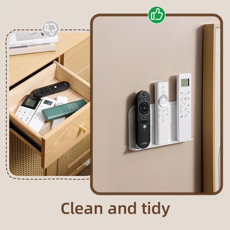 Magnetic Wall-Mounted Remote Control Storage Organizer No Drilling