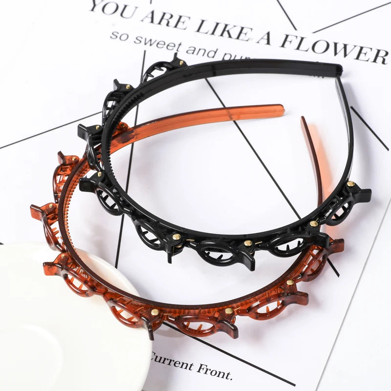 Fashion Pearl Hair Hoop Bands for Women - Double Layer Headwear Accessory