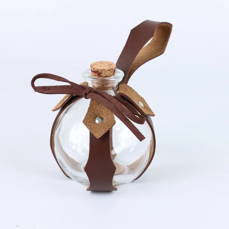 Magic Potion Bottle Set - Glass Wizard Bottles with Cork Stopper for Halloween Cosplay