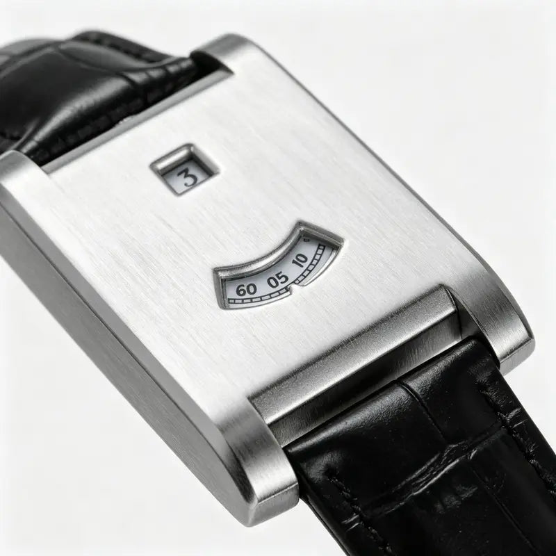 Unisex Square Leather Strap Quartz Watch - Simple Modern Luxury