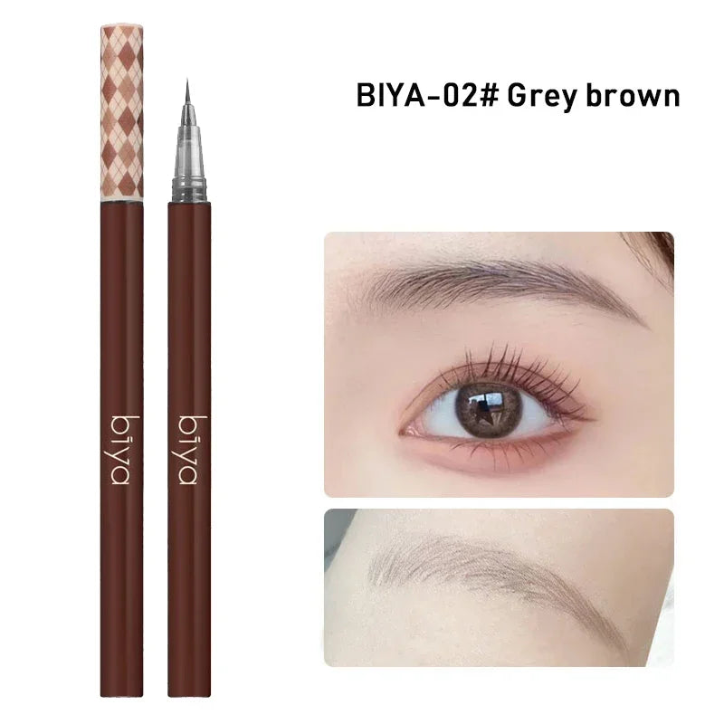 2-in-1 Liquid Eyebrow Tattoo Pencil Waterproof & Easy-to-Color Brow Gel Pen