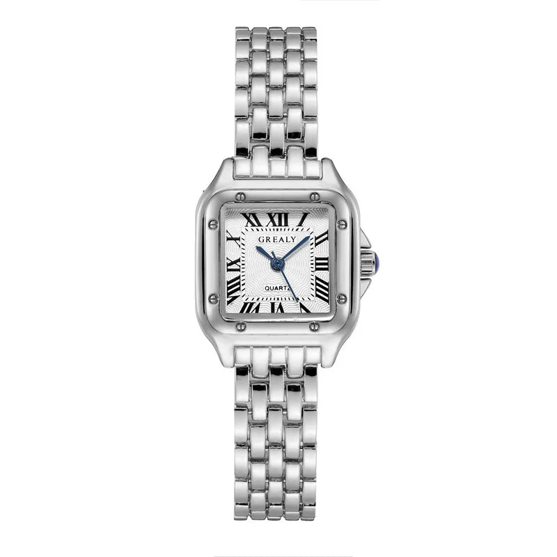 Luxury Rhinestone Women’s Square Quartz Wristwatch Fashion Ladies Dress Watch