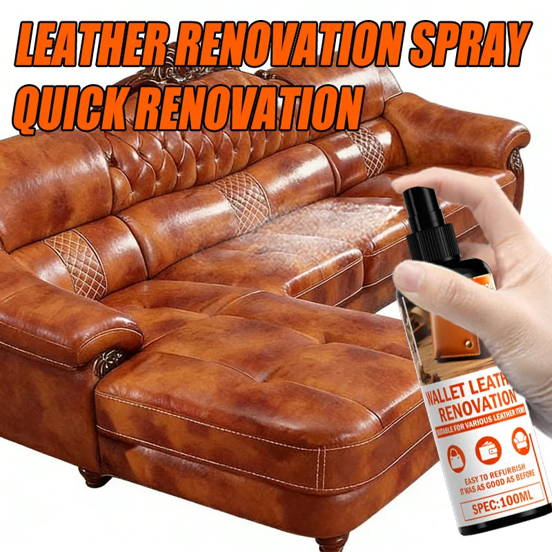 Leather Care Spray 100ml for Wallet Shoes Sofa Bag - Long-Lasting Shine & Repair