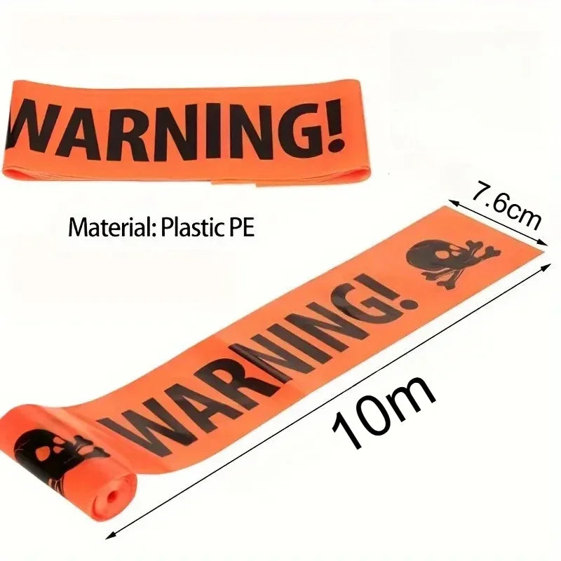 Halloween Caution Barrier Tape Keep Out Danger Warning Barrier Cordon 10M
