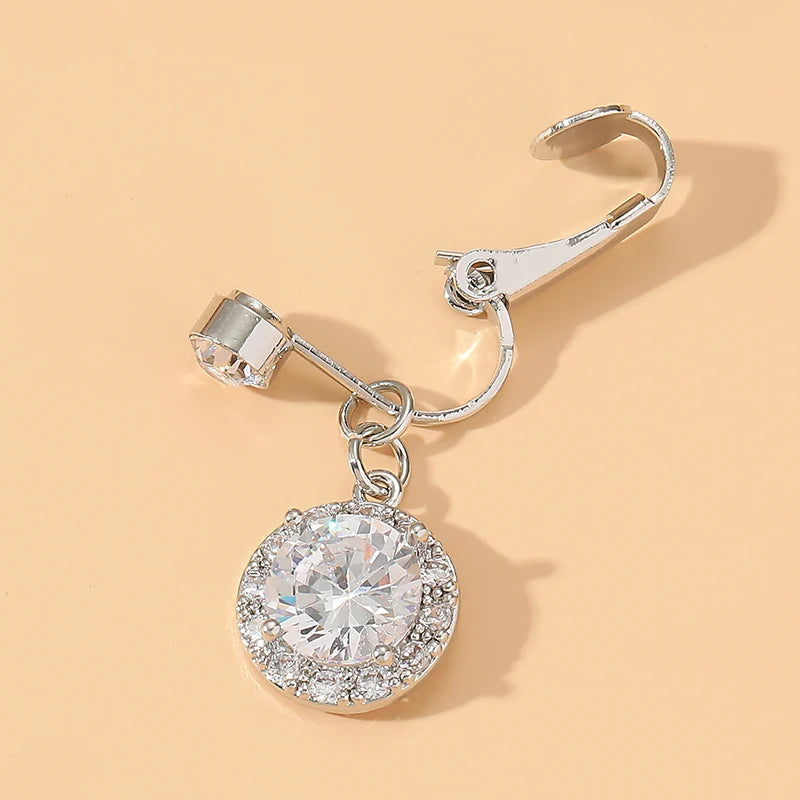 Non-Piercing Heart Butterfly Belly Button Clip-On Navel Ring - Multiple Colors