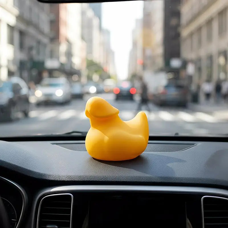 Funny Duck Doll Decoration - Small Yellow Car Interior Ornament for Office Desk