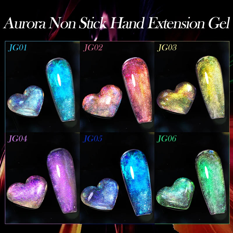 Non-Stick Nail Extension Gel Polish Kit - 7ml UV & LED Soak Off Art