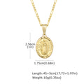 Virgin Mary Prayer Pendant Necklace Unisex Religious Jewelry with Metal Color Options