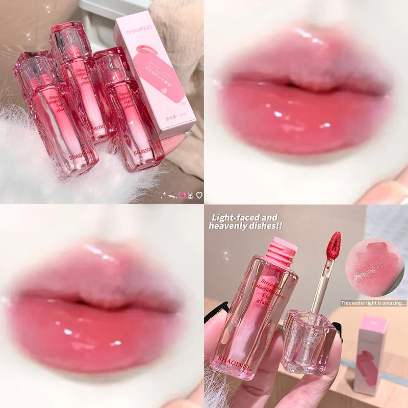Water Gloss Lip Plumper Lip Gloss Moisturizing Long-Lasting Lip Tint