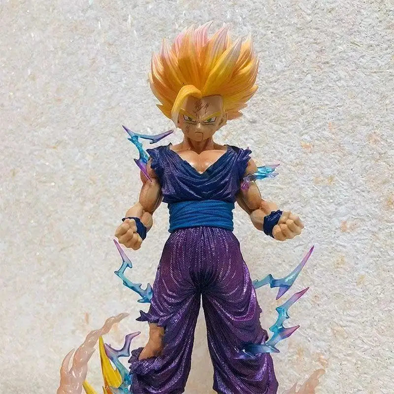 Dragon Ball Z Son Gohan Super Saiyan 2 Action Figure with Lightning & Flame Base