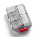 Travel Pill Organizer Case with 10 Compartments - Portable Waterproof Medicine Storage Box
