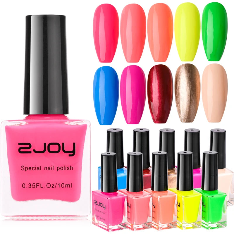 30 Colors Nail Stamping Polish Set - Quick-Dry, Bright Nail Art Lacquers