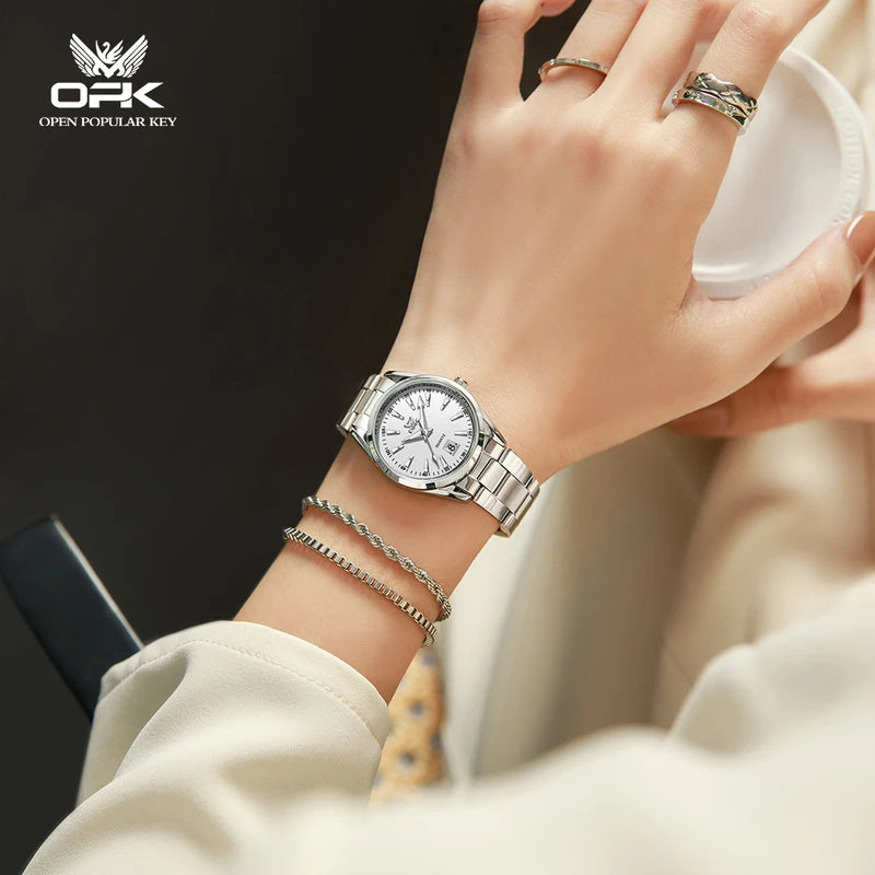 Women's Waterproof Quartz Watch with Calendar - Cross-Border Business Style