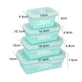 Collapsible Food Storage Containers Set with Lids & Vent - Silicone Meal Prep