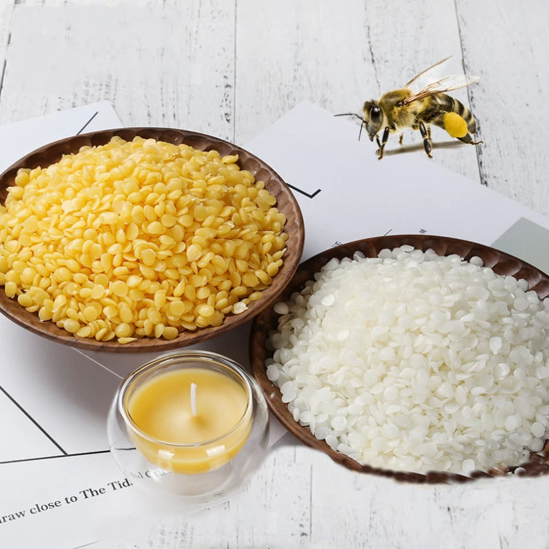 Natural Beeswax Candle Making Supplies Bulk 200g 500g Unscented DIY Material