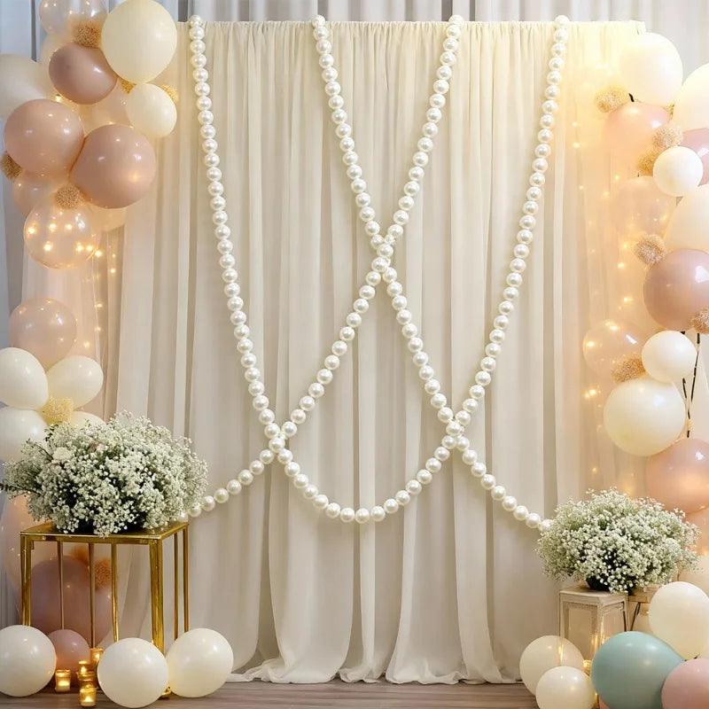 20PCS Pearl String Hanging Decoration for Wedding Backdrops and Parties