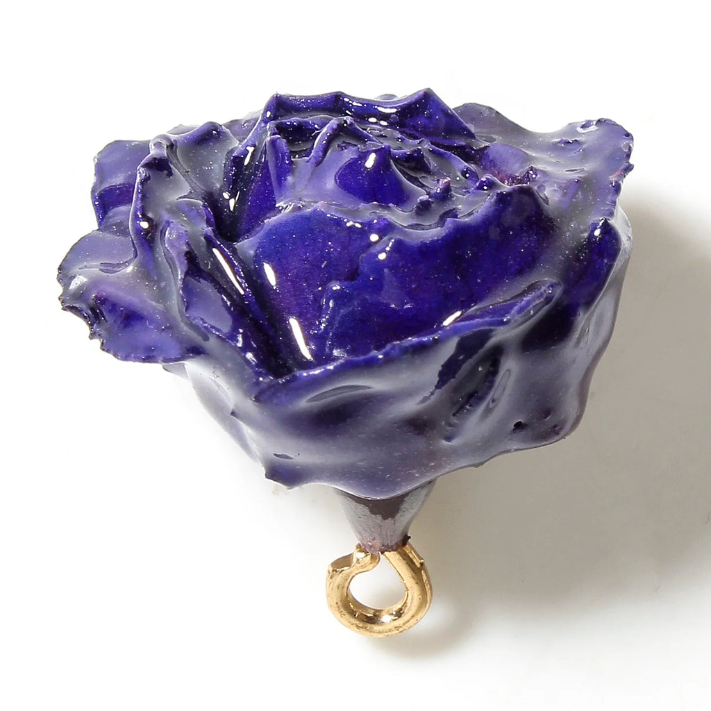 Handmade Resin Flower Charms for Jewelry Making - Multicolor 20x16mm