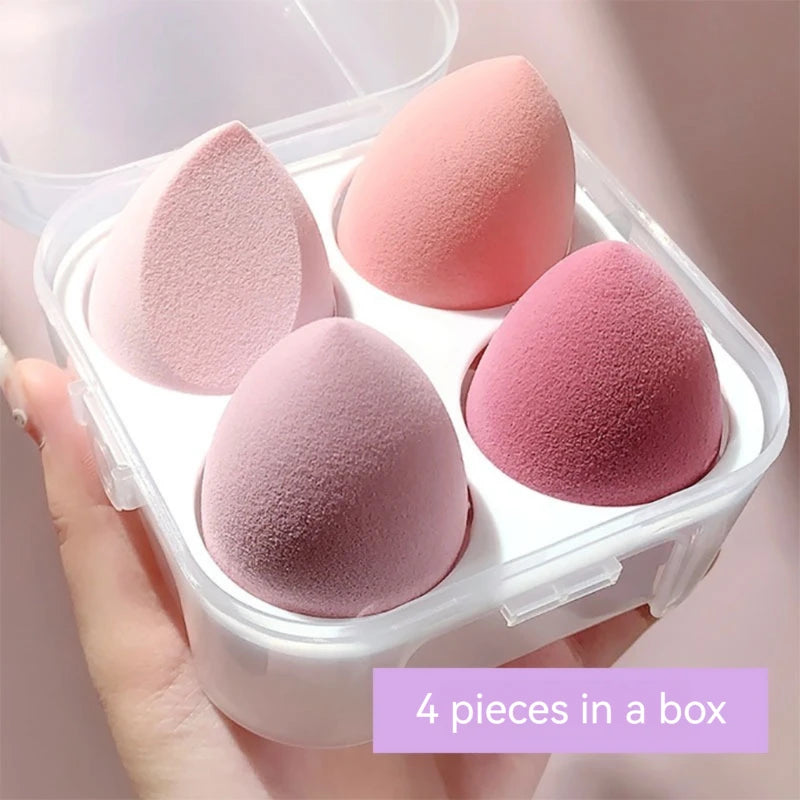 4PCS Makeup Sponge Set - Seamless, Hygienic, Smudging-Resistant Egg Beauty Blenders